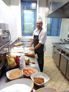 chef at cooking class bike tours italy
